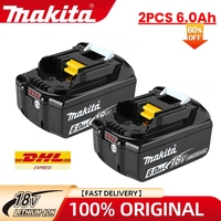 Genuine Makita 18V Batter 6Ah Rechargeable Li-ion Battery, For Makita BL1860 BL1830 BL1840 BL1815 BL1850 BL1860B Tools Batteries
