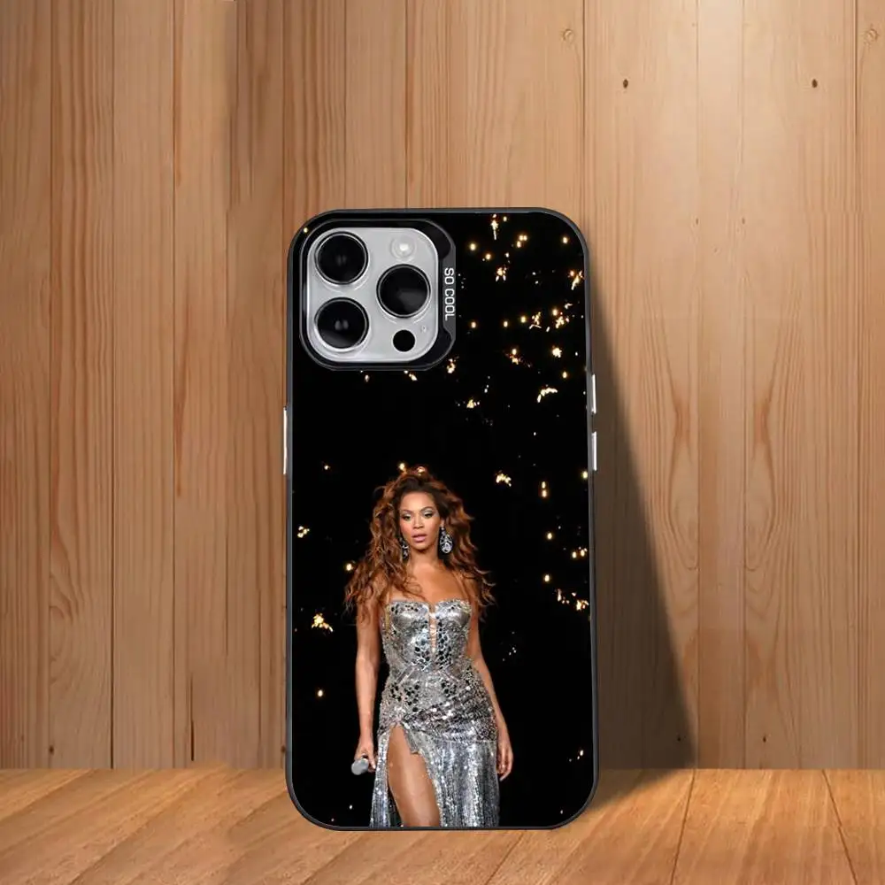 Funda de teléfono Singer B-Beyonce para iPhone 17,16,15,14,13,12,11, Mini,Pro,SE,MAX, funda blanca mate a prueba de golpes