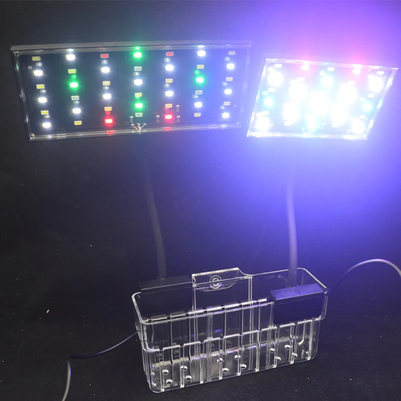 USB Aquarium LED-Licht Vollspektrum Aquatische Pflanzenwachstumslampe Fischbecken Einstellbare Helligkeit Dimmbar Zeitgesteuert 360° ° Drehbare Leuchte – Detail 6