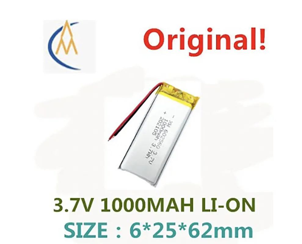 compre más barato Nueva batería de iones de litio de polímero de capacidad suficiente de 3,7 V 602562 Prueba de juguete de audio para teléfono móvil MP4 GPS de 1000 mah