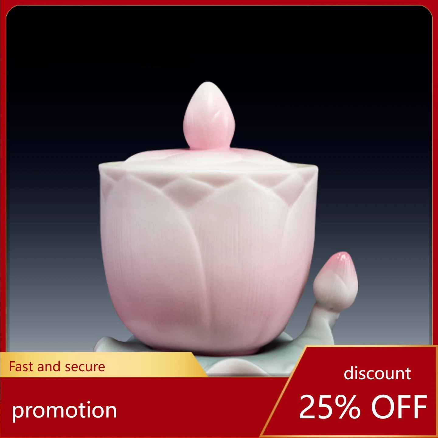 Cz1 lotus water offering cup - buddhist offering  , water purification  guanyin buddha statue offering ceramic ornament