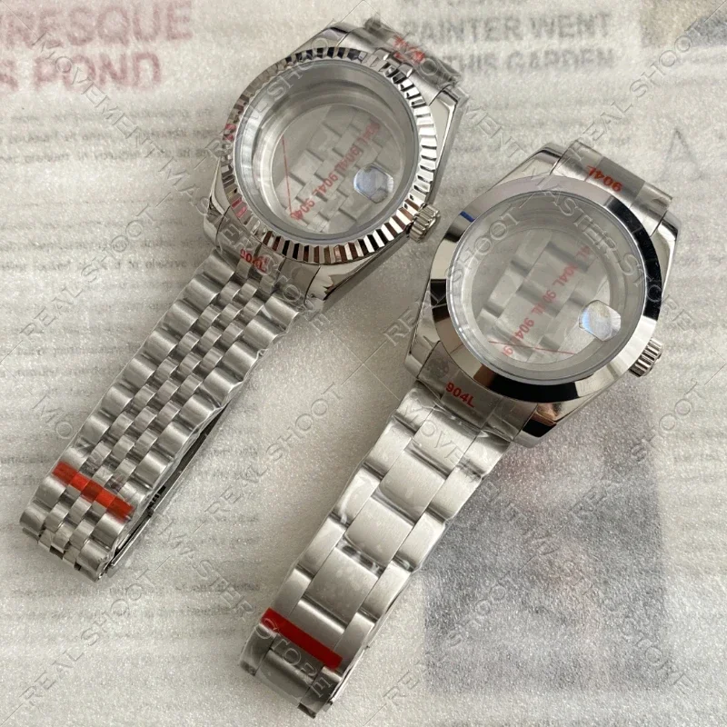 NH35 Кольцо с собачьим зубом, 39 мм, прозрачный нижний корпус с синим сапфировым стеклом, подходит для механизма NH36