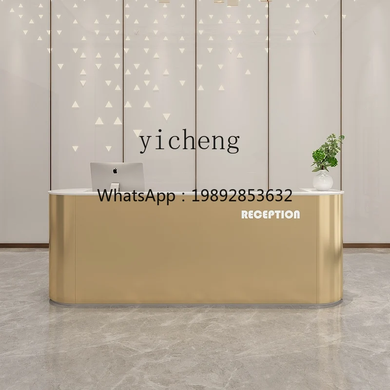 

DF arc stainless steel bar counter light luxury beauty salon simple modern clothing store hair salon checkout page