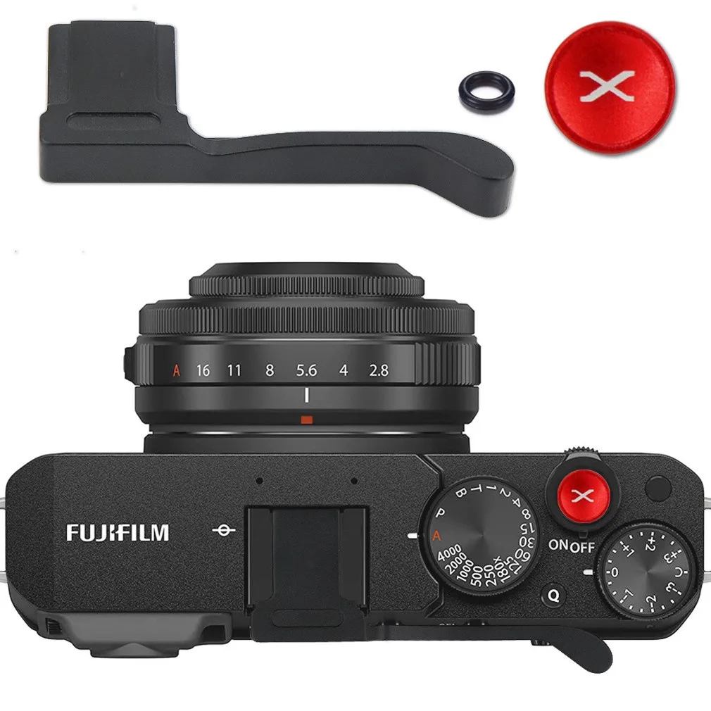 X100VI Metal Thumbs Up Grip Thumbs Up Grip Hand Grip + Shutter Release Button for camera for Fuji Fujifilm X100VI X100V