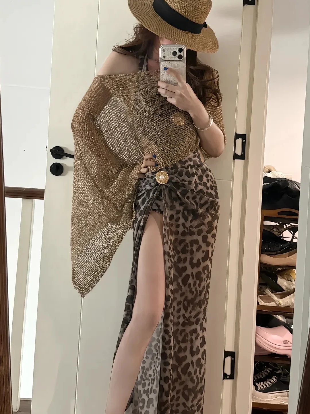 

Новый сексуальный слитный купальник-платье с леопардовым принтом для пляжного отдыха, термальный, женский, стройнящий, скрывающий недостатки фигуры