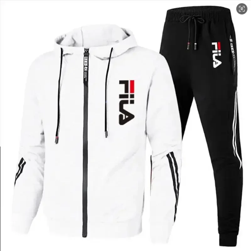Conjunto Deportivo de Dos Piezas para Hombre, Primavera-Otoño 2026, Chaqueta con Cierre y Pantalones Deportivos, para Baloncesto, Fitness y Uso Casual