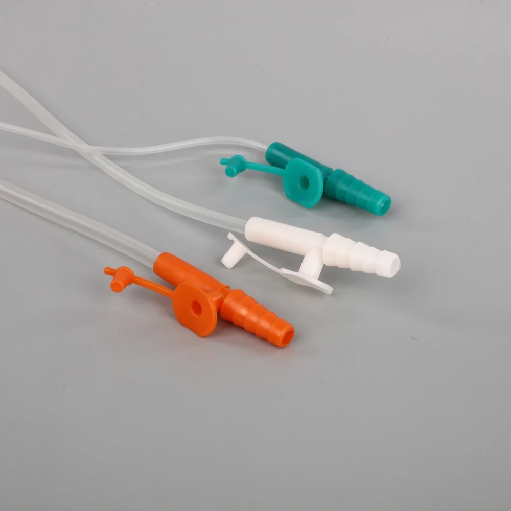 Medical Disposable Sterile Infant Pvc 6FR-18FR Closed Suction Catheters With Finger Type Control Connector