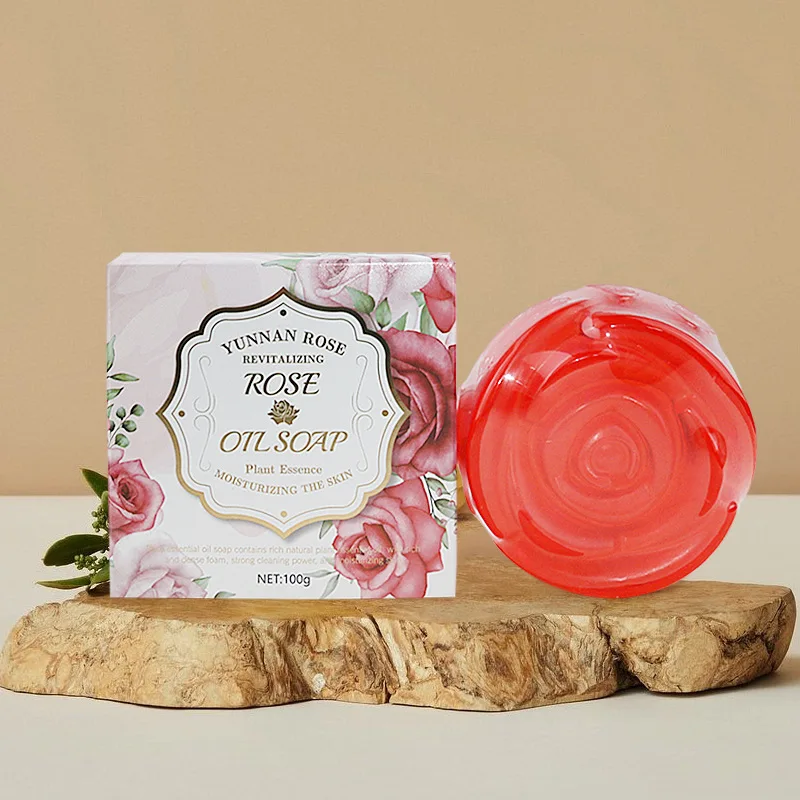 Rose Oil Wash Face Bath Cleansing Lasting Fragrance Nourishing Moisturizing Wedding Gift Handmade Soap