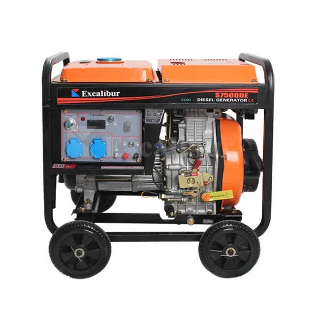 Excalibur Portable Easy Move Strong Frame 8 Kva 6kw 7kw Open Diesel Generator Set For Sale