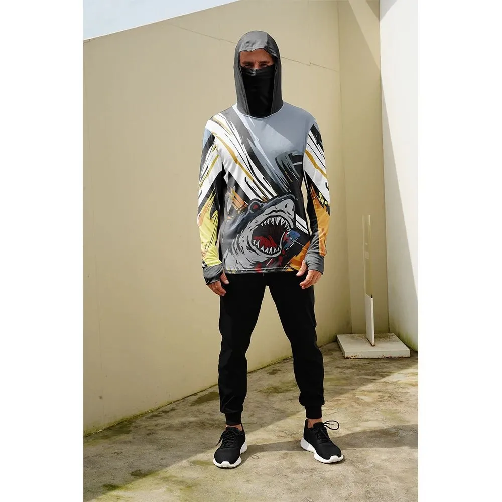 2026 Summer New Style Men's Long-Sleeved Hooded Jacket with 3D Pattern Printing - Lightweight Breathable and Comfortable