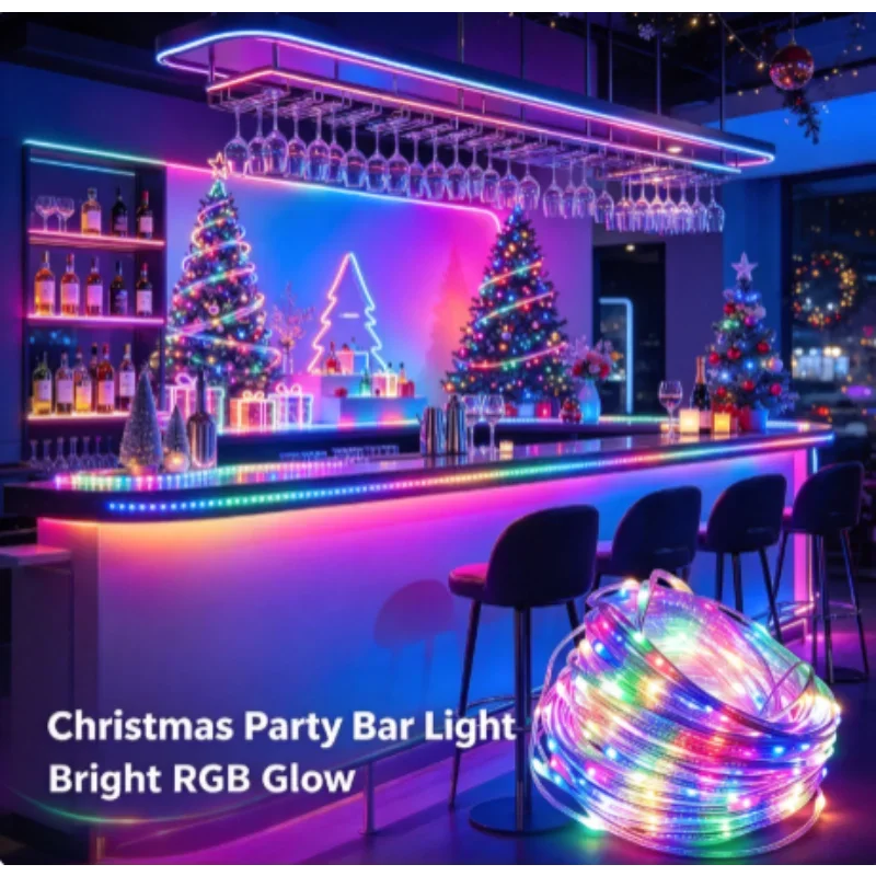 RGBIC LED Outdoor Net Lights Christmas Flexible Matrix Grid for Patio Pergolas Bush Wedding Party Holiday Decor Garden