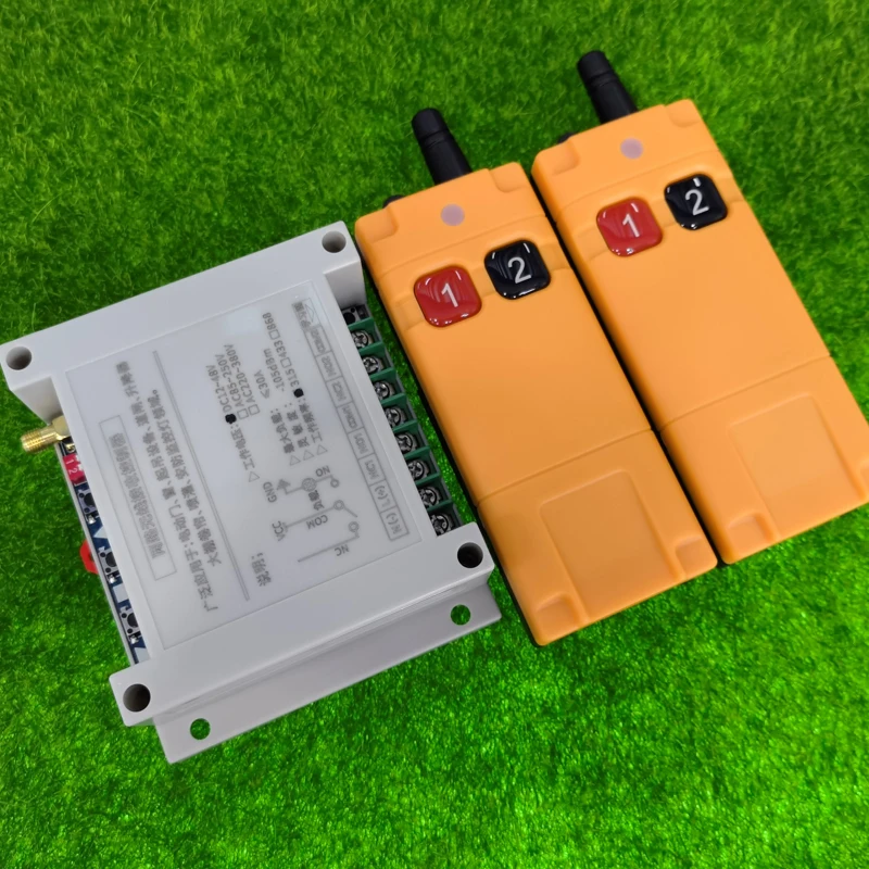 DC 12V  24V   48V 30A  relay 2CH RF Wireless Remote Control  Receiver   Transmitter  433mhz garage door  motor 3000m