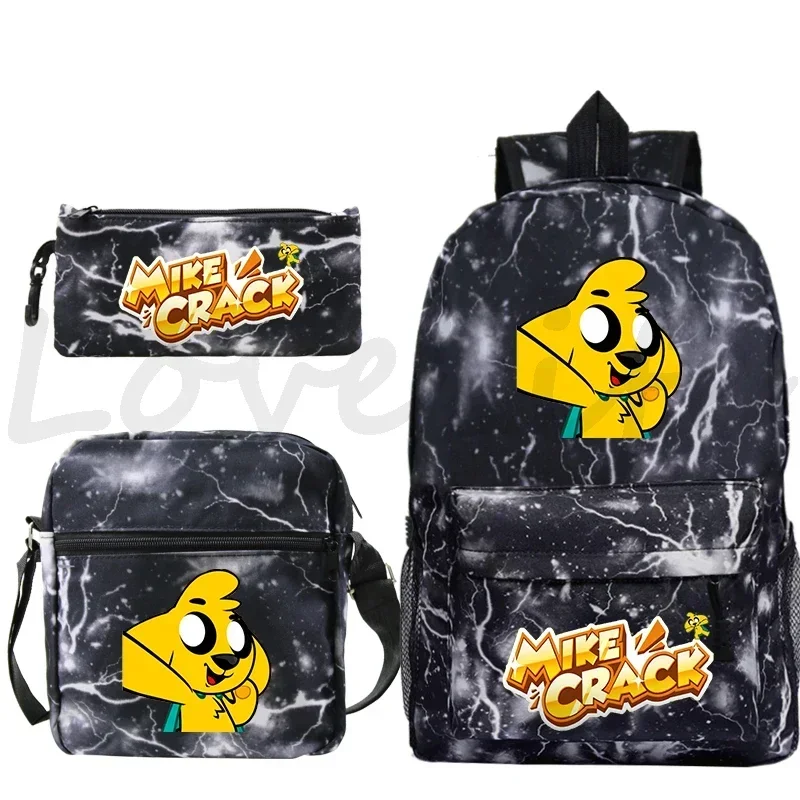 Mochila de dibujos animados Mikecrack, 3 unidades/juego, mochila escolar para niños y niñas, mochila de Anime Compadretes, mochila para niños, bolsa de viaje, regalos