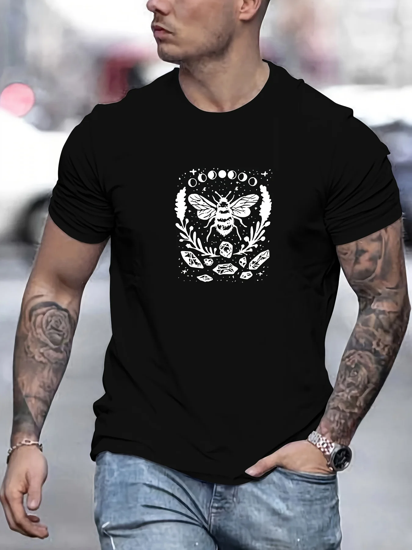 

Summer Top Men's Shirts Short Sleeve T-Shirts O-Neck T Shirt Man Clothing Y2k T-Shirts Casual Harajuku Floral Graphic Tee Shirt
