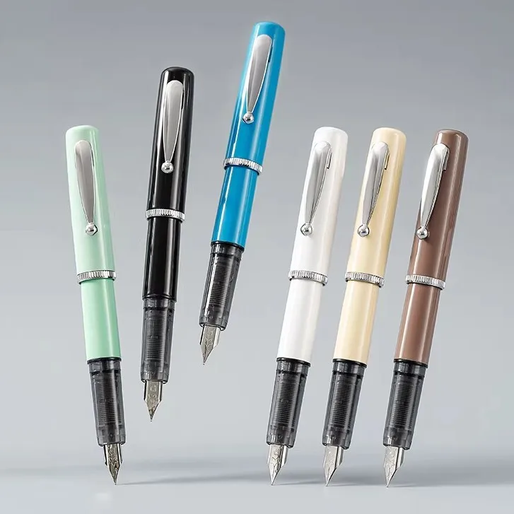 Platinum PQ-1500 Mini Pocket Fountain Pen Gift Set with 5 Ink Sac, F Nib Practice calligraphy Pens for Business Office Daily Use