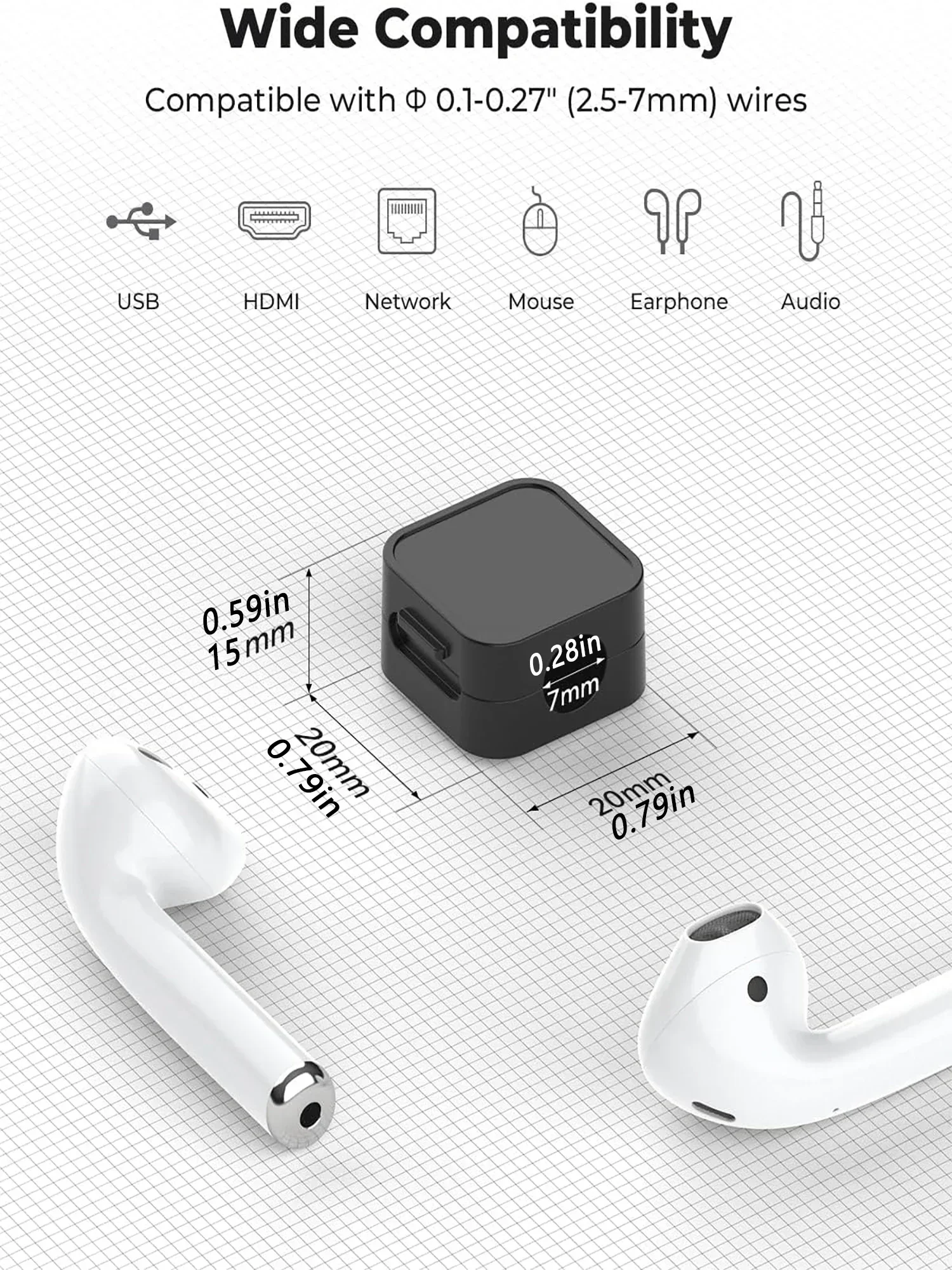 ​ مشابك كابلات مغناطيسية حامل سلك قابل للتعديل |   لاصق تحت المكتب Mgmt منظم للمنزل والمكتب والسيارة ومنضدة سطح المكتب ​ ​