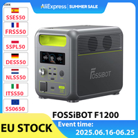 FOSSiBOT F1200 Portable Power Station, 1024Wh Capacity, 1200W Rated Power, 3 LED Light Modes, 7 Output Ports, BMS Protection
