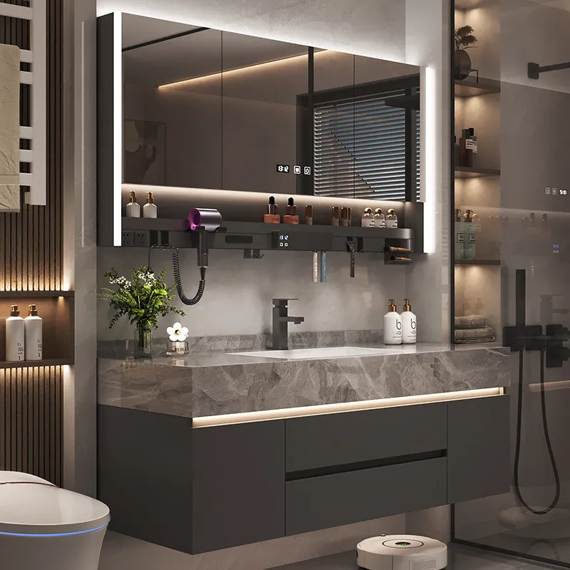 

Accessories Vanity Bathroom Cabinet Modern Luxury Decorations Wooden Cupboard Space Saver Headboards Gabinete Home Furniture