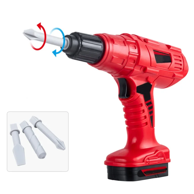 42pcs Kids Tool Set With Electric Toy Drill For Boys Stimulate Thinking Kids Power Construction Pretend Play Tools