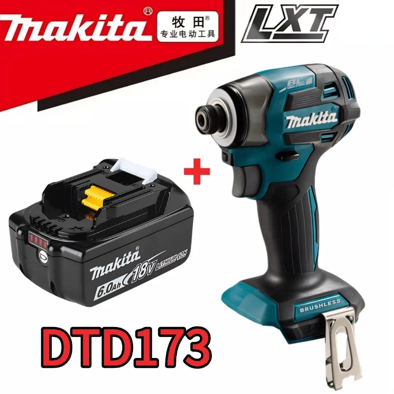 

Оригинальный беспроводной ударный шуруповерт Makita DTD173, 18 В, крутящий момент 180 Нм, 3800 об/мин, 1 4-дюймовый шестигранный патрон, 3 скорости, профессиональный ❇️
