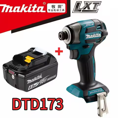 Makita Lithium Screwdriver DTD173 Impact Screwdriver Electric Screwdriver Electric Hand Drill Wood/Bolt/T-Mode Makita Battery