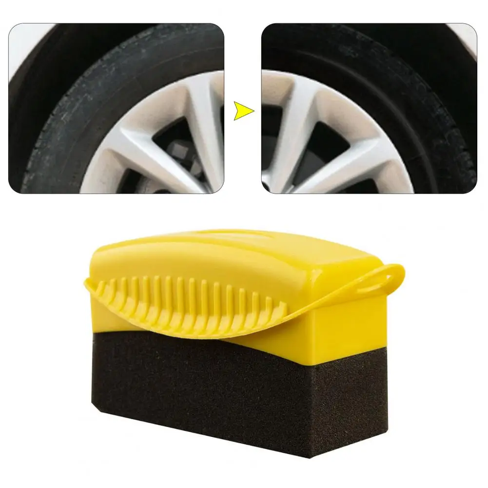 

Anti-slip Tire Brush Tire Sponge Brush Soft Car Tire Waxing Dressing Applicator Pad with Lid Auto Sponge for Tire Shine Premium