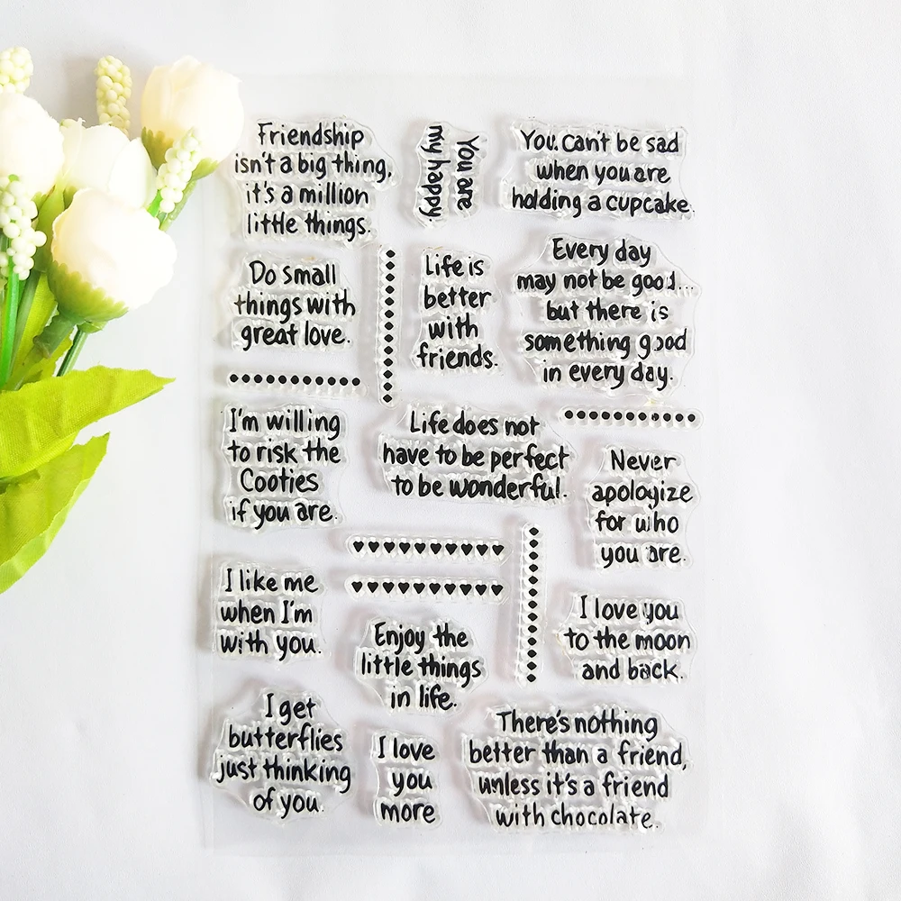 Word Blessing | Phrase Transparent Clear Stamps For DIY Scrapbooking Decorative Card making Crafts Fun Decoration Supplies