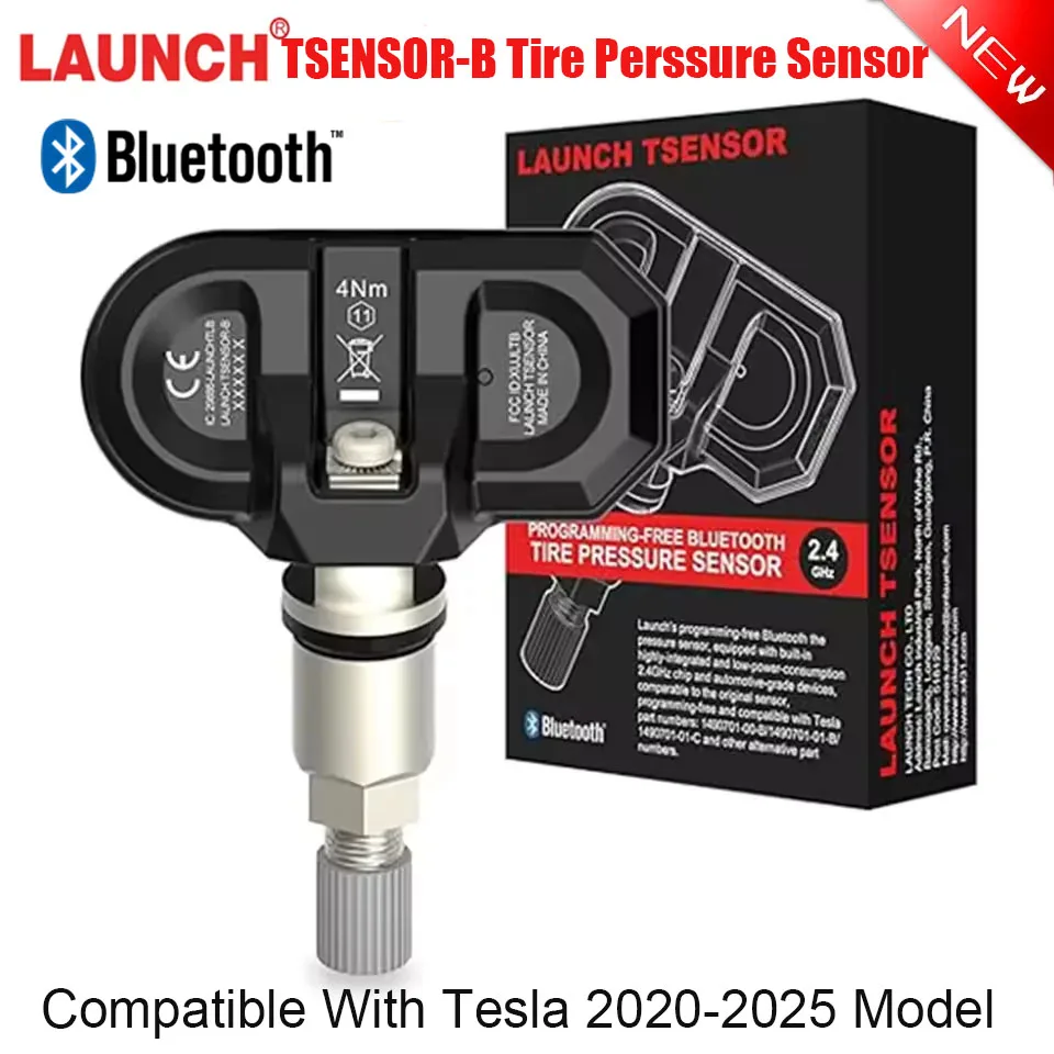 launch-tsensor-b-bluetooth-tpms-sensor-for-tesla-2020-2025-model-3-y-s-x-ble-24ghz-wireless-oe-replacement-sensor-no-program