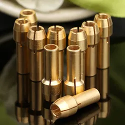 10pcs Mini Drill Chucks Adapter 3.2mm Dremel Mini Drill Chucks Chuck Adapter Micro Collet Brass For Power Rotary Tool