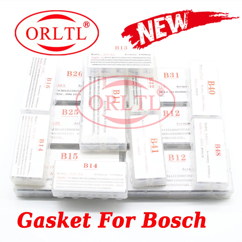 

Diesel Injector Adjust Shims B14 B15 B40 B41 B11 B12 B13 B16 B22 B25 B26 B31 B48 Auto Fuel Injector Gasket Kit Washer for Bosch