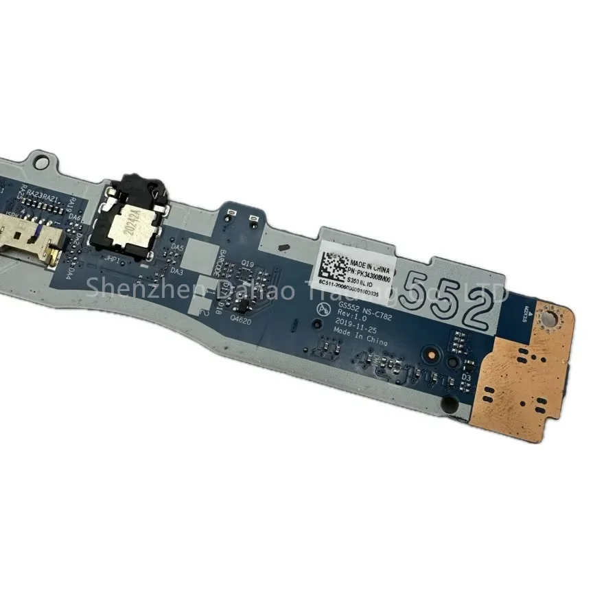 Placa do interruptor do botão do poder do portátil com cabo, ajuste para Lenovo Ideapad 3-15IML05, 3-15IIL05, IGL05, 3-15ITL05, GS552, NS-C782, 5C50S25046