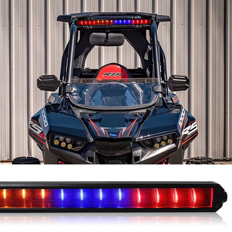 Universal RGB Chase Light Bar with Strobe Patterns for ATV UTV 4x4 Off-Road Trucks Waterproof LED Running Board Lamp