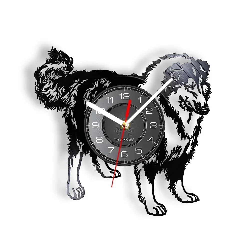 Schnauzer Dog Breed Wall Watch Rough Collie Club Vinyl Record Wall Clock Puppy Animal Hound Pet Store Wall Art Decorative Clock