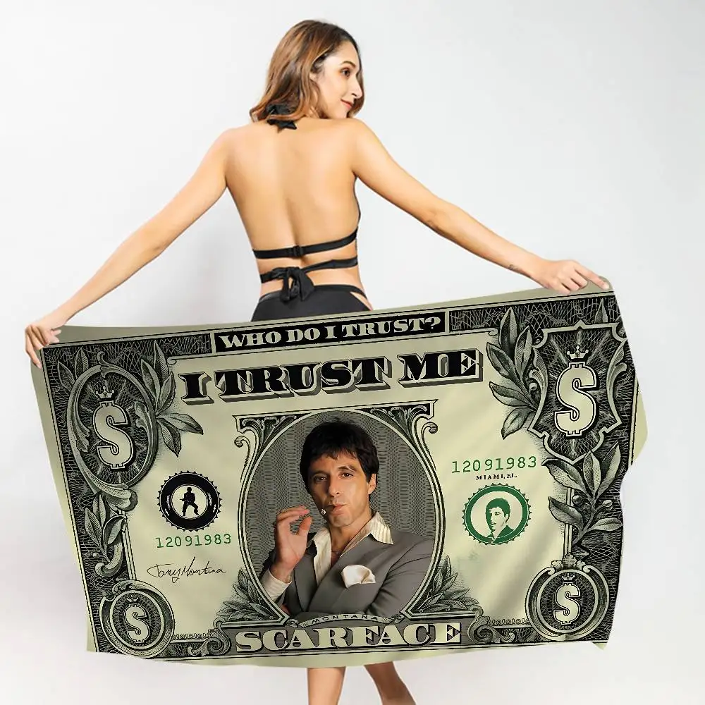 Classics S-Scarface 1983 Film Anime Beach Swimming Towel Soft Absorbent Washcloth Children's Gifts for Kids Travel Camping Gym