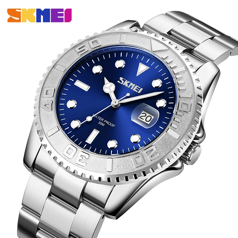 

SKMEI Relogio Masculino винтажные дайверские водные призраки классические кварцевые наручные часы мужские водонепроницаемые светящиеся часы с датой и временем