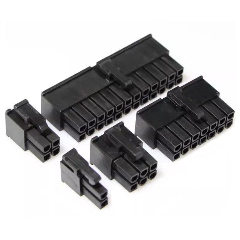 10pcs/Lot 5557-R 5557 4.2mm Black Automotive Wiring Harness Connector Male 2 - 24 Pin for PC/Computer Graphics Card PCI-E Power