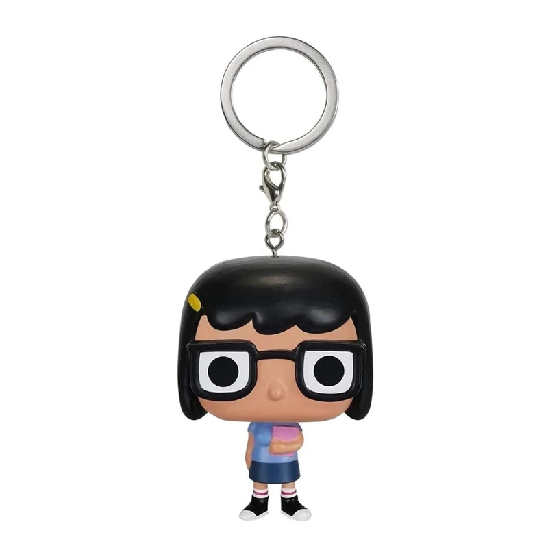 Bob's Burgers Tina Belcher Pocket Keychain Vinyl Figure Collection Model Cute Doll Toy Gift