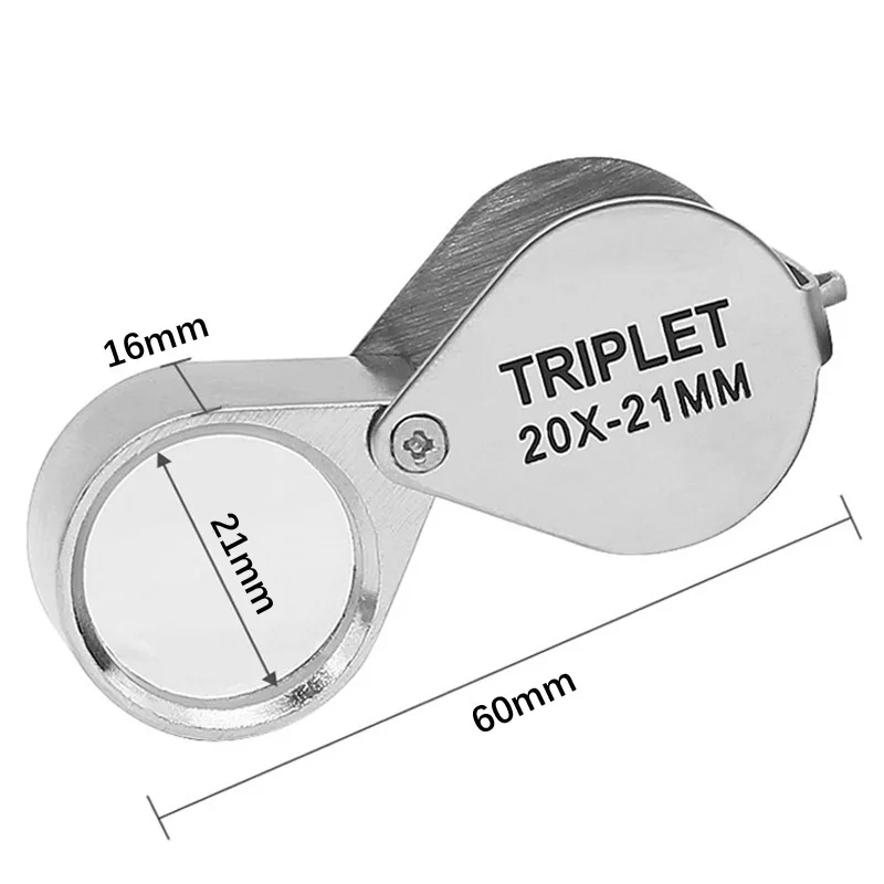 10-30X Gold/Silber Verpackt Tragbare Faltschutzbrille Dreiteiliges Set Schmuck/Etiketten/Lesebrille Vergrößerungsglas – Detail 8
