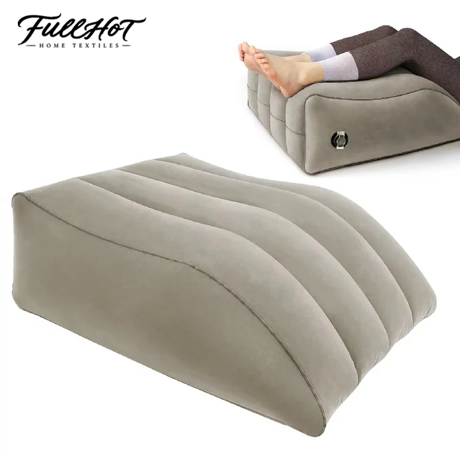 FULLHOT Inflatable Leg Elevation Wedge Pillow for Swelling Relief, Portable Leg Cushion to Improve Circulation & Reduce Swelling