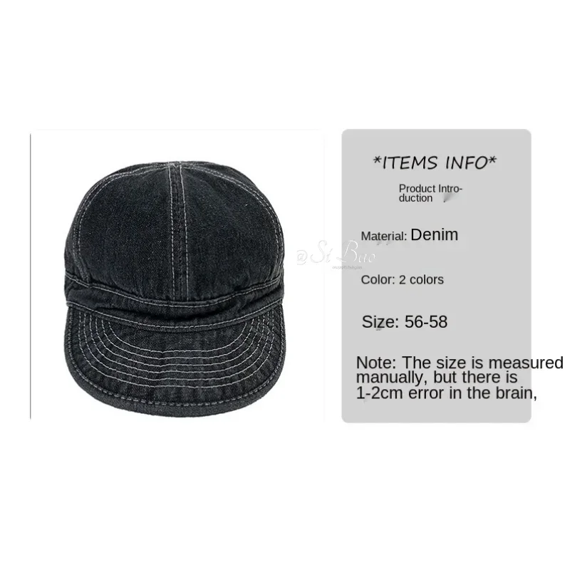 Spring Autumn Fashion Short Brim Denim Cap Summer Outdoor Leisure Visor Hat Trend Baseball Caps Hip Hop Sport Hats Present