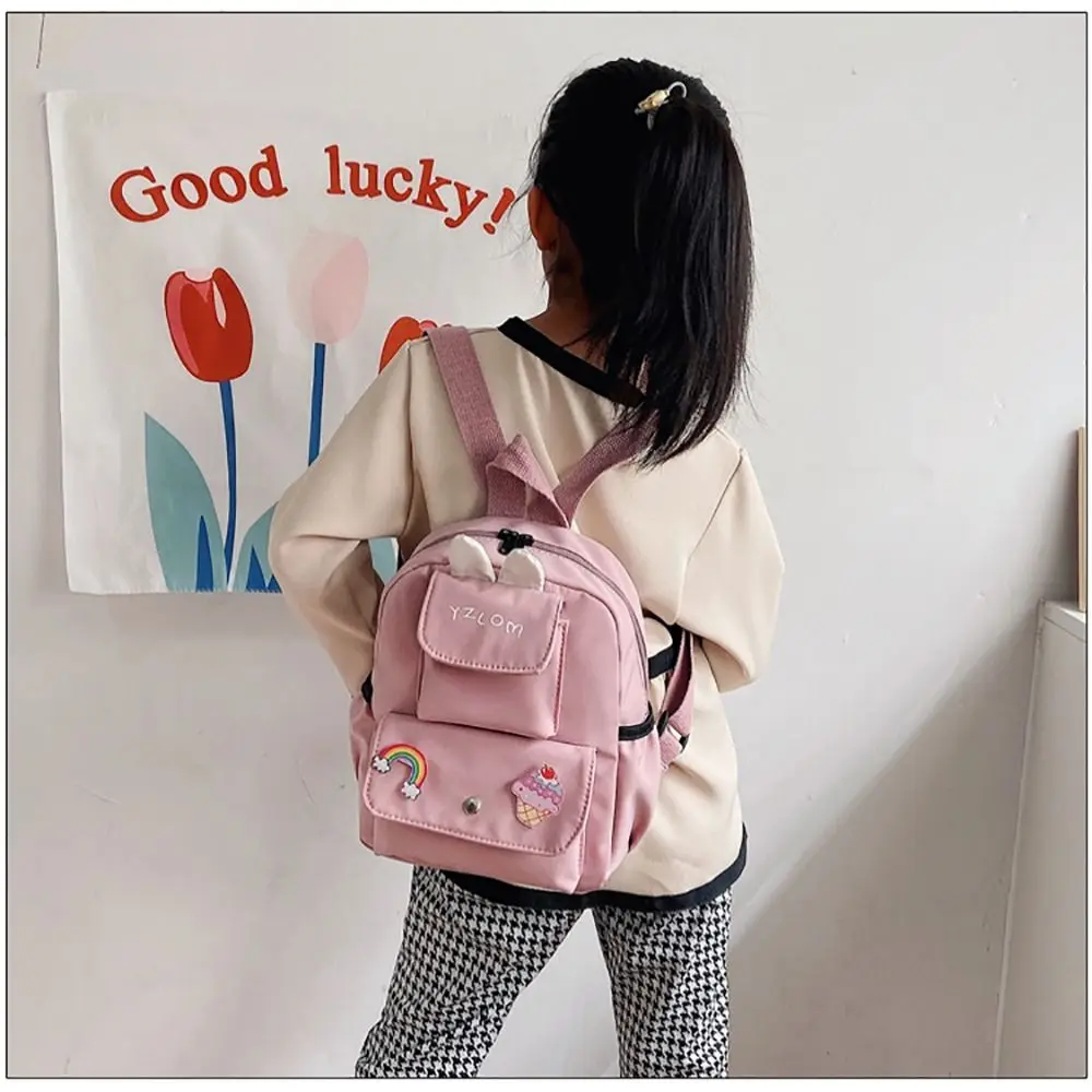 Cute Cartoon Backpack Nylon Casual School Bag Large Capacity Handbag Shoulder Bag