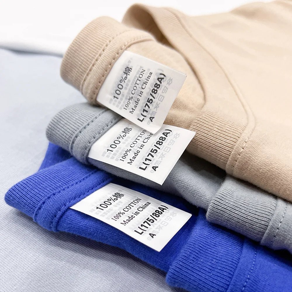 

Mens 100% Cotton T-shirts Solid Customized Print Summer Casual Tee Unisex High Quality Anti-shrunk Street Luxury Tops Oversized
