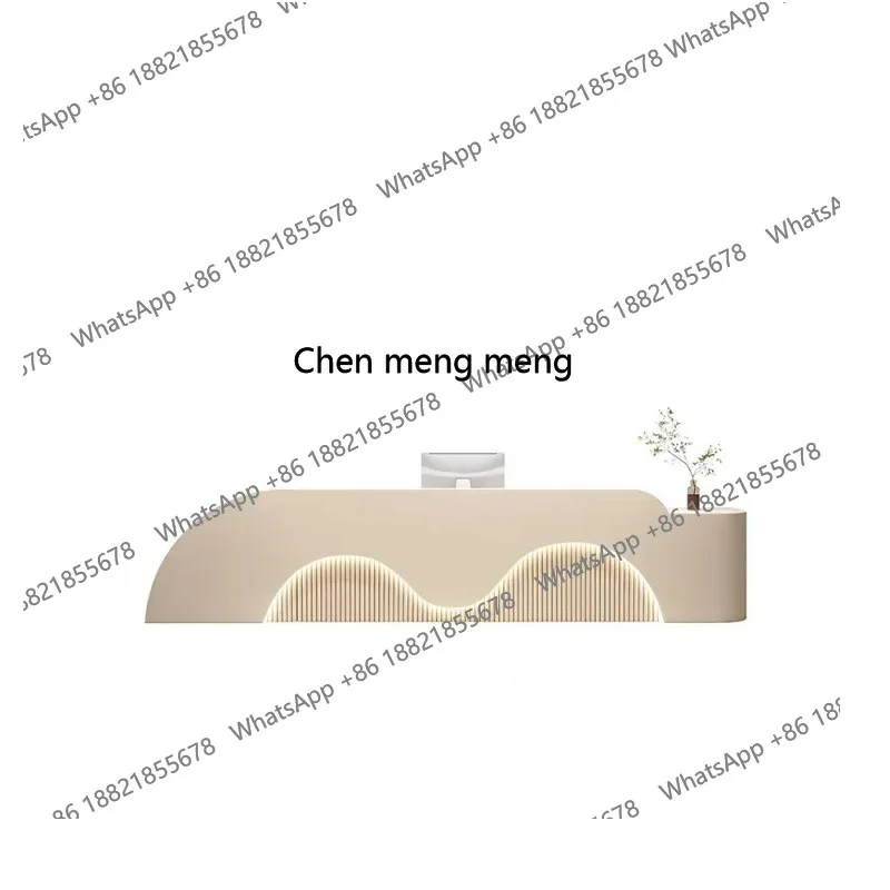 X Light صالون تجميل فاخر بار الخروج صفحة متجر منحني حديث بسيط استقبال مكتب الاستقبال الخبز الطلاء