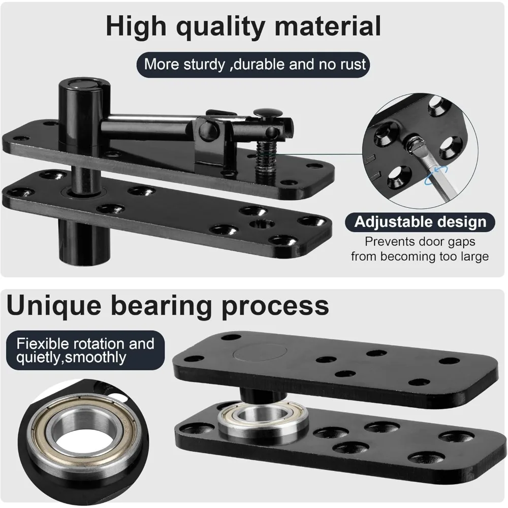 Tragendes Drehscharnier für Geheime Türen und Schrankbücherregale – 570 Pfund Tragkraft, 360 °   Drehbare, robuste, versteckte Tür aus Stahl