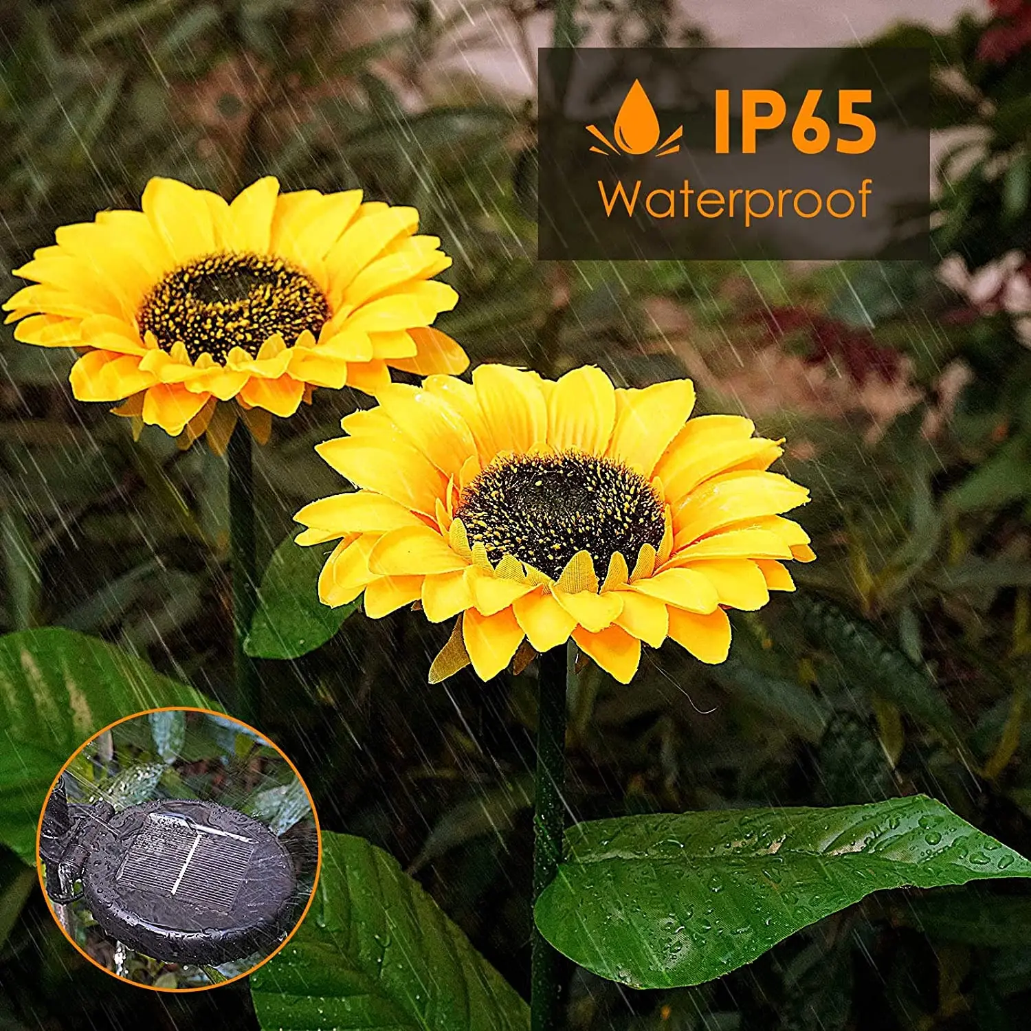 

IP65 Waterproof LED Garden Light Outdoor Pathway Lights Garden Stake Lights for Patio Lawn Yard Balcony Solar Sunflowers Lights