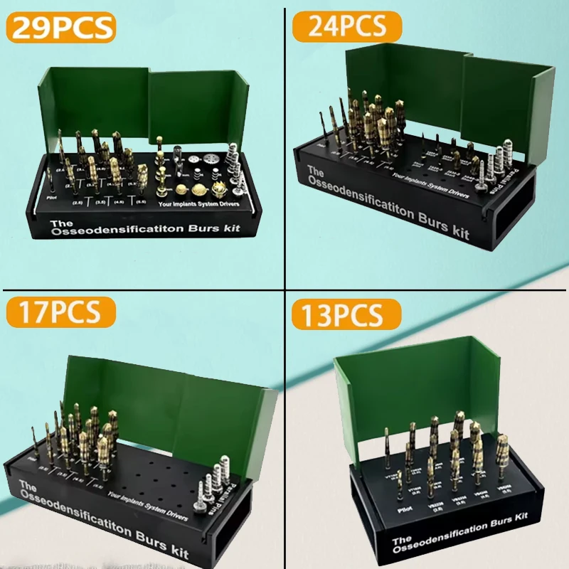 

Dental Implant Drills Kit Surgical Osteotomy Burs Sinus Lift Drills & Osseodensification Tools for Dentists Surgery