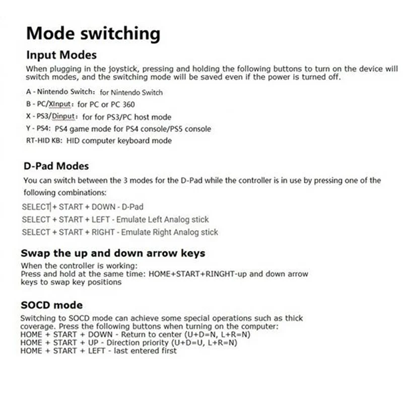 A13E-Arcade Joystick Hitbox Street Fighter controlador Fight Stick controlador de juego botón mecánico para PC/PS4/PS3/PC/Switch