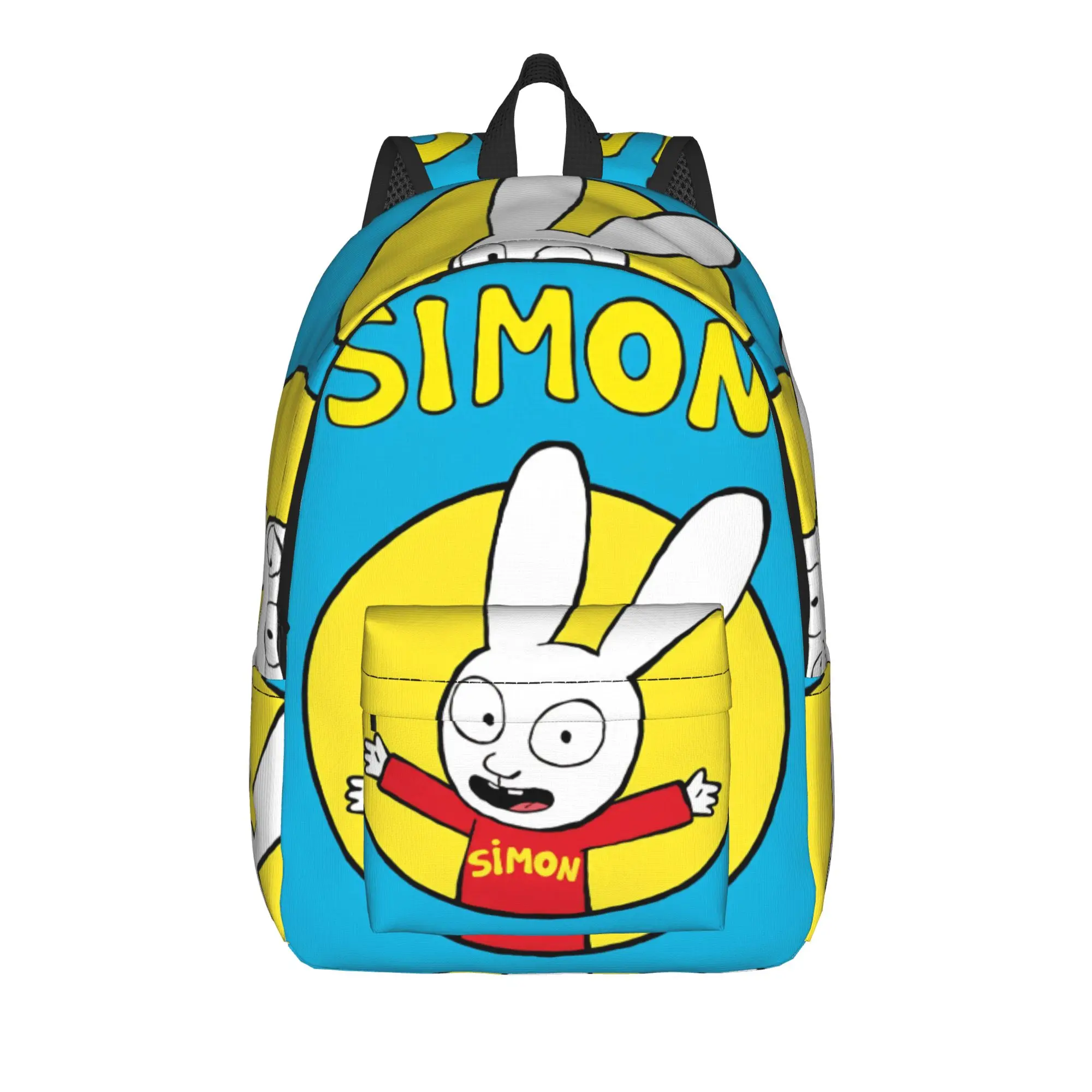 Simon Super Rabbit Casual Backpack Sports High School Hiking Travel  Daypack for Men Women Laptop Computer Canvas Bags