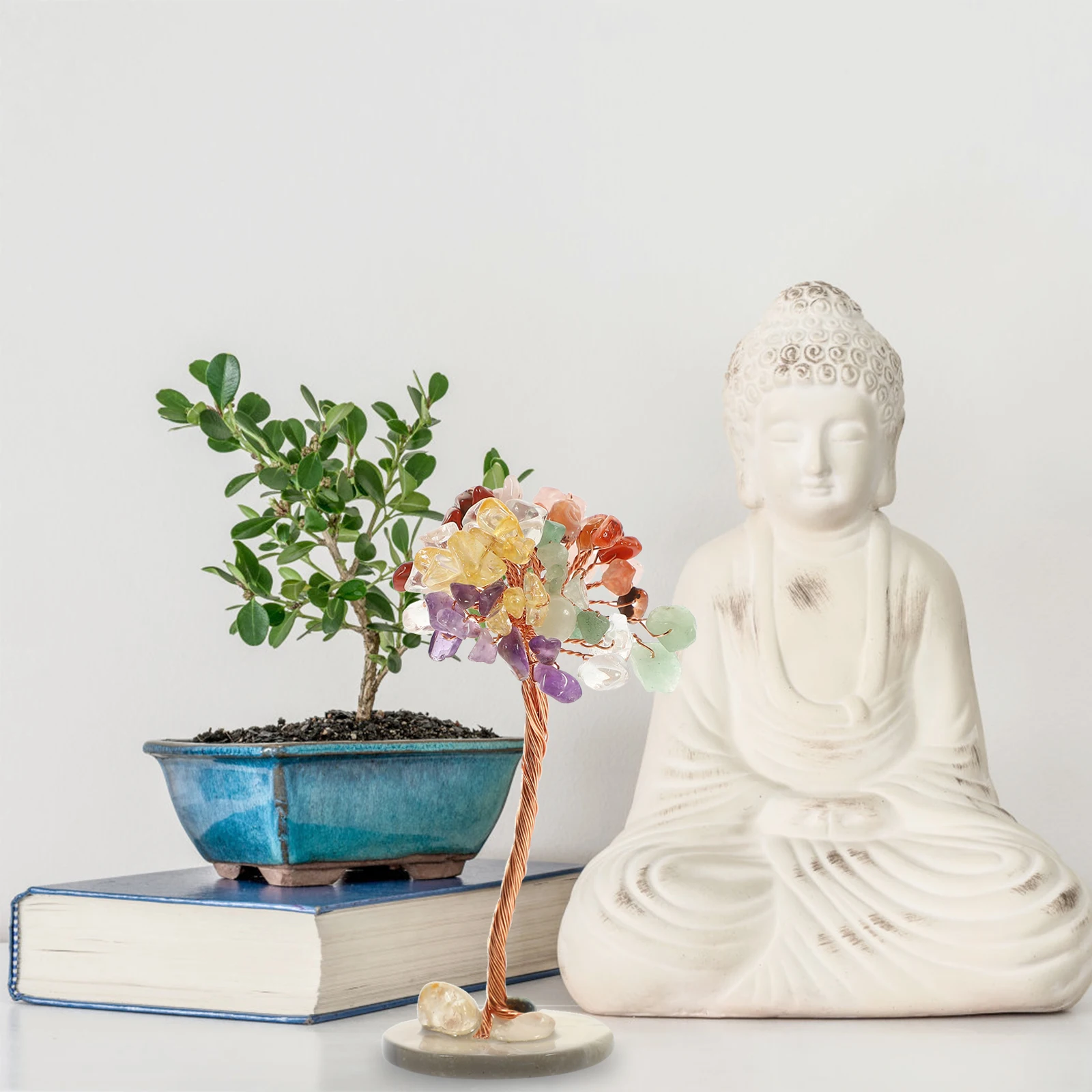 

Crystal Tree Decorations Crystal Tree Craft Adornment Desktop naments Tabletop Decor Prosperity Luck Wealth Bedroom Car