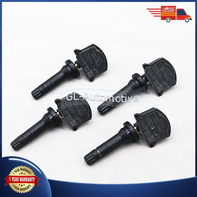 Set of (4) TPMS 52940-L1100 Tire Pressure Sensor for Hyundai Elantra Ioniq 5 Sonata Kia Carnival Optima Sorento  52940 L1100